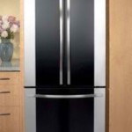 Black and Stainless French Door Counter Depth Refrigerator